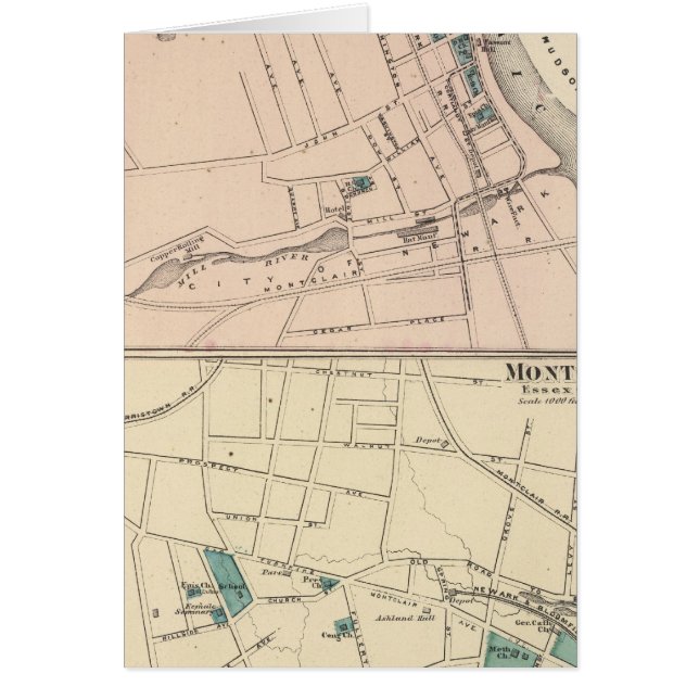 Cartão Belleville, Montclair, NJ (Frente)