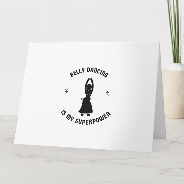 Cartão Belly dançando é minha superpotência (Frente)