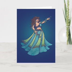 Cartão Belly Dancer Ruby Teal Art