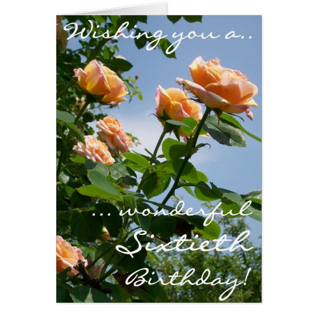 Cartão Belo Alquimista Rosa Rosas 60º Aniversário (Frente)