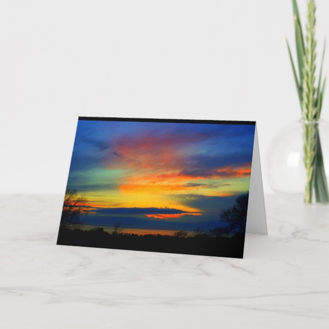 Cartão Belo Aniversário Do Sol Ao Sol (Frente)