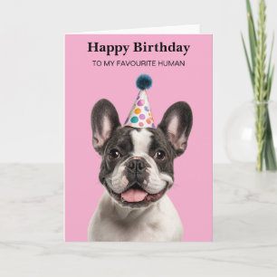 Cartão Belo Aniversário Personalizado do Bulgue Francês