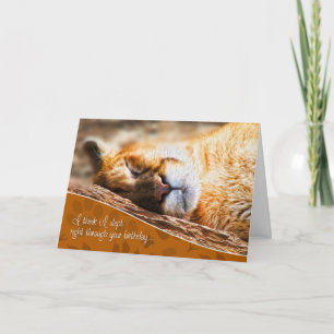 Cartão Belo Aniversário - Pintura Engraçada de Cougar