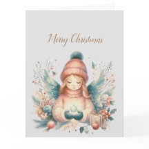 Belo anjo de inverno em meio à natureza do norte