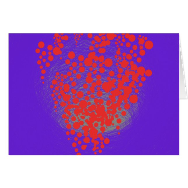 Cartão belo balão de bolha vermelha (Frente Horizontal)