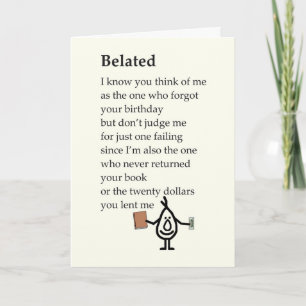 Cartão Belo Belo Belo Poema De Aniversário Feliz