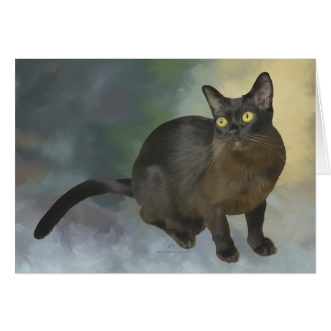 Cartão Belo birmanês (Frente Horizontal)