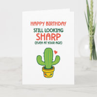 Belo Cactus Pun Parecendo Um Aniversário Muito Eng