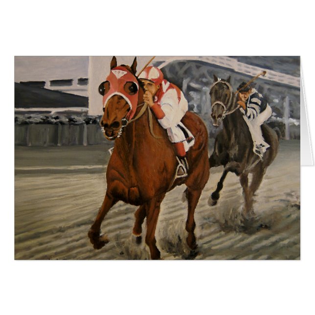 Cartão Belo Cavalo Deleia Proprietários da Corrida Clássi (Frente Horizontal)