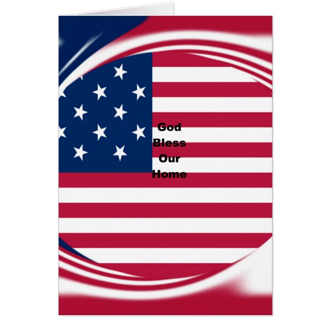 Cartão Belo Deus abençoe de Sinalizador dos EUA (Frente)