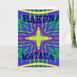 Cartão Belo e adorável Tribal Mombasa Kanga Hakunamatata