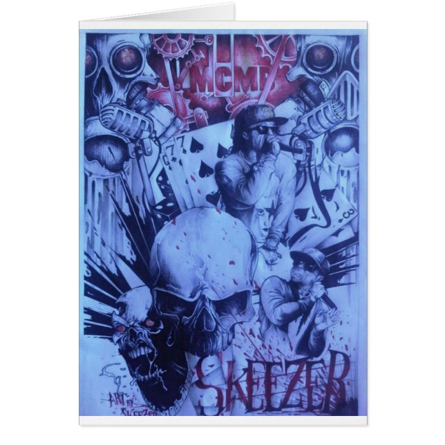 Cartão Belo e incrível produto artístico Skeezers online (Frente)