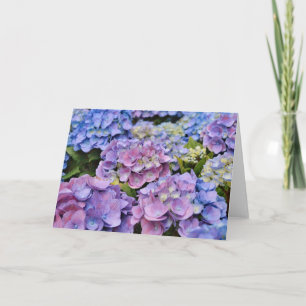 Cartão Belo Hydrangea Flowers Art Note Card