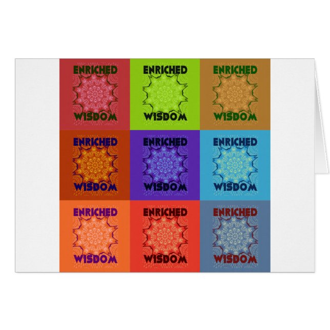 Cartão Belo Impressão de arte Pop: Enriquecida (Frente Horizontal)