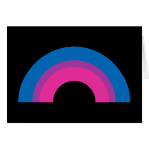 Cartão Belo orgulho bissexual Bandeira do arco-íris pret