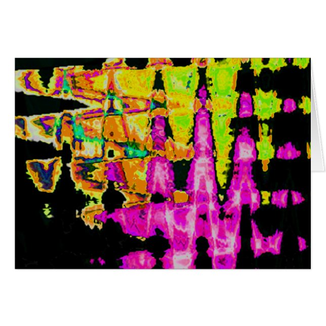 Cartão Belo padrão de cores da água (Frente Horizontal)