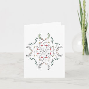 Cartão Belo padrão de flores, mandala