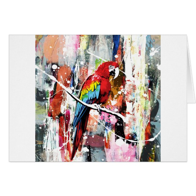 Cartão Belo papagaio (Frente Horizontal)