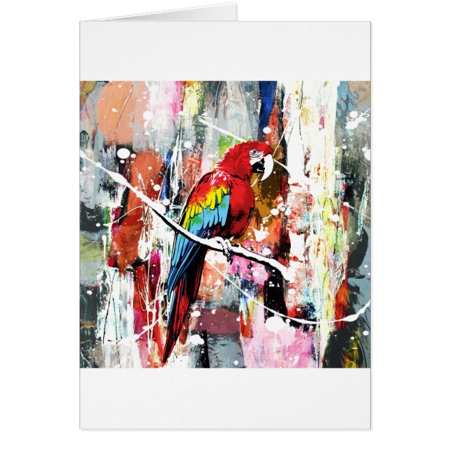 Cartão Belo papagaio (Frente)