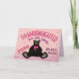 Cartão Belo Urso de Namorados da neta Diversão de Inspiri