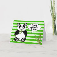 Belo Urso Panda Atrasado Aniversário