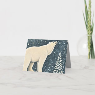 Cartão Belo Urso Polar Ártico