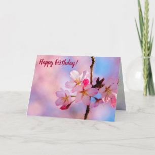 Cartão Belos Flores Sakura Em Um Turno Vertical