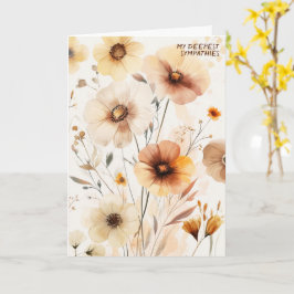 Cartão Belos Flores Selvagens LAMENTAM PELA SUA PERDA