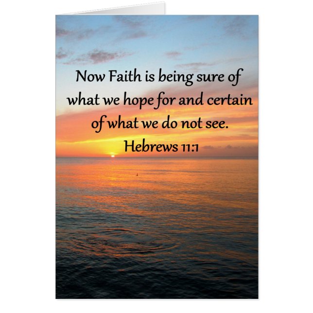 CARTÃO BELOS HEBREWS 11:1 DESIGN SUNRISE (Frente)