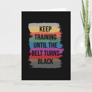 Cartão Belt Torna Artes Marciais do Karate Negro