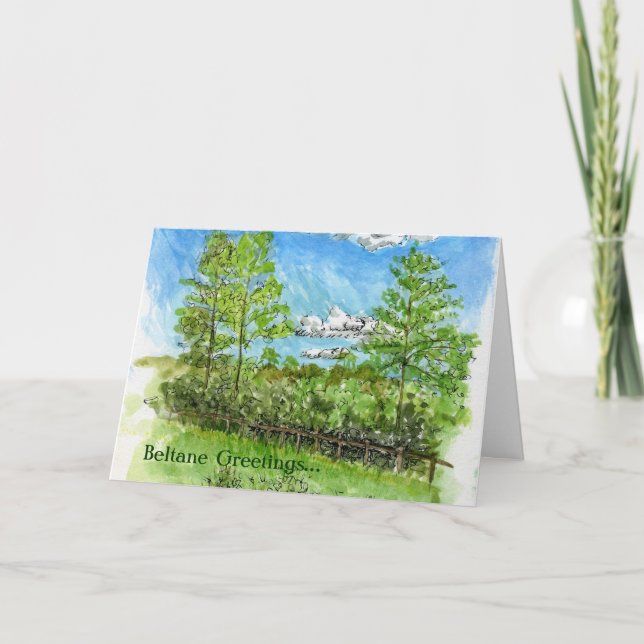 Cartão "Beltane Greetings" (Frente)