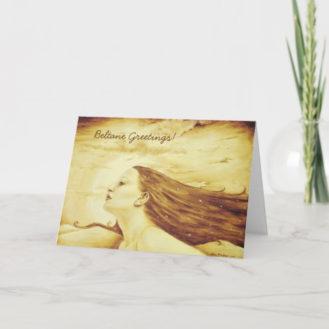 Cartão "Beltane Saudações" (Frente)