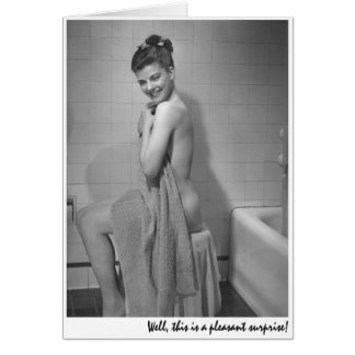 Cartão "Bem, esta é uma surpresa agradável! "