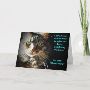 Cartão Bem treinado Doutor