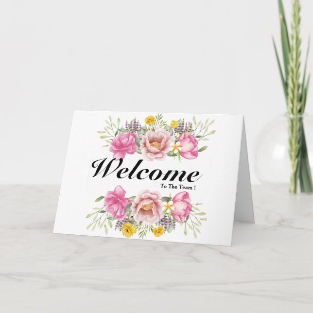 Cartão Bem-Vindo À Equipe (Frente)