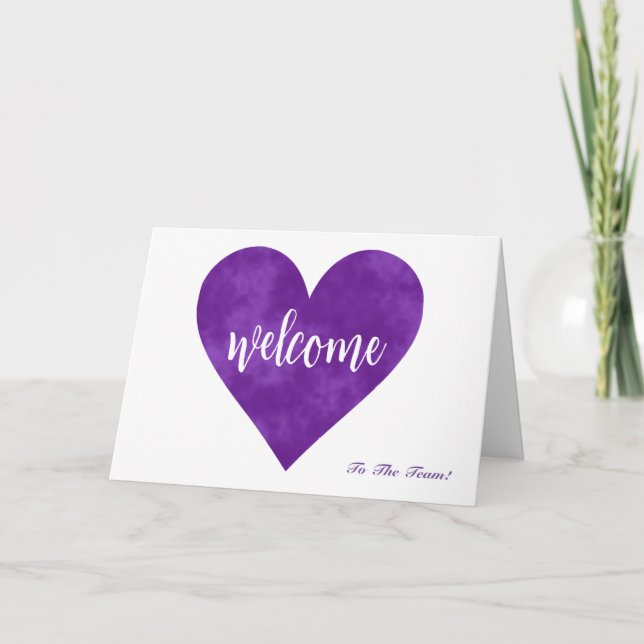 Cartão Bem-Vindo À Equipe (Frente)