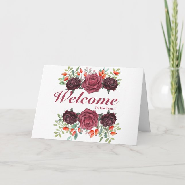 Cartão Bem-Vindo À Equipe (Frente)