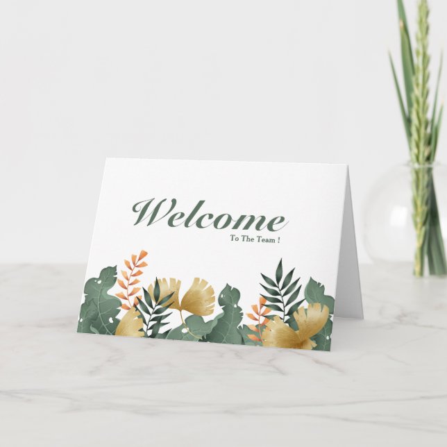 Cartão Bem-Vindo À Equipe (Frente)