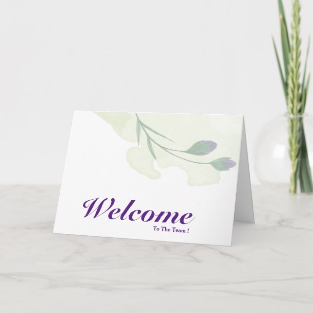 Cartão Bem-Vindo À Equipe (Frente)