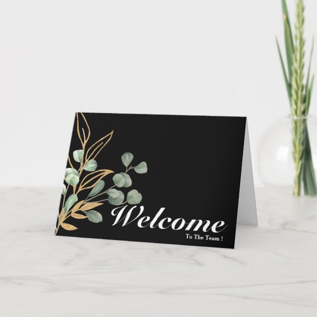 Cartão Bem-Vindo À Equipe (Frente)