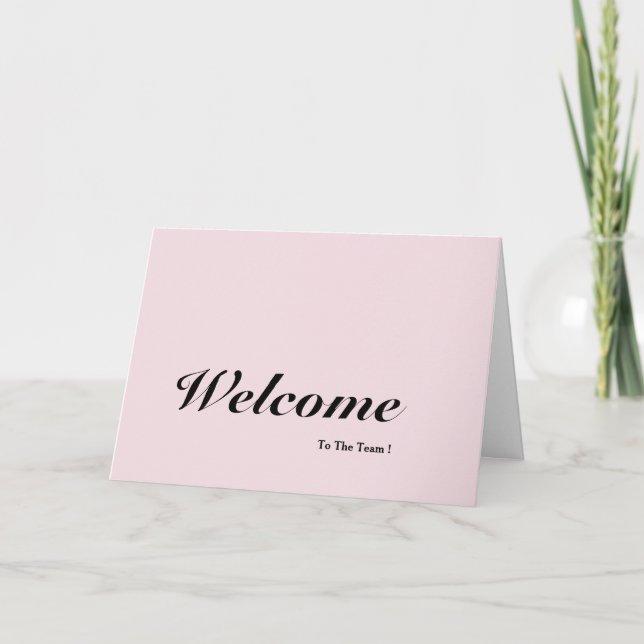 Cartão Bem-Vindo À Equipe (Frente)