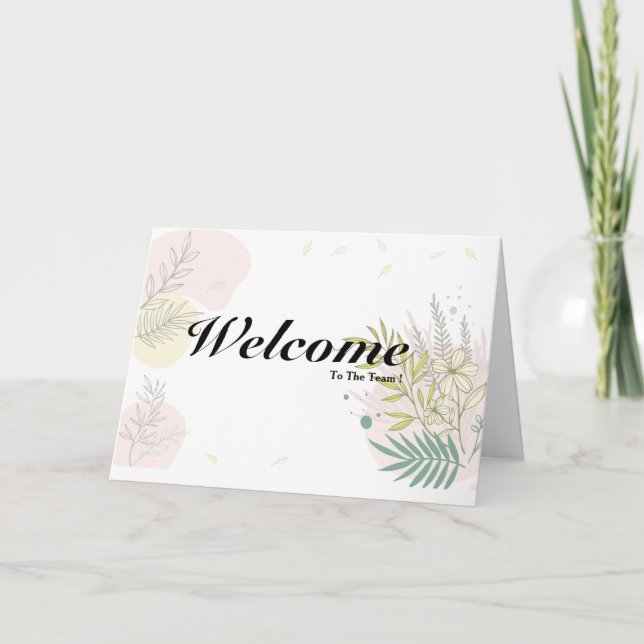 Cartão Bem-Vindo À Equipe (Frente)