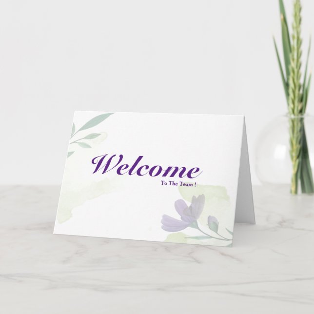 Cartão Bem-Vindo À Equipe (Frente)