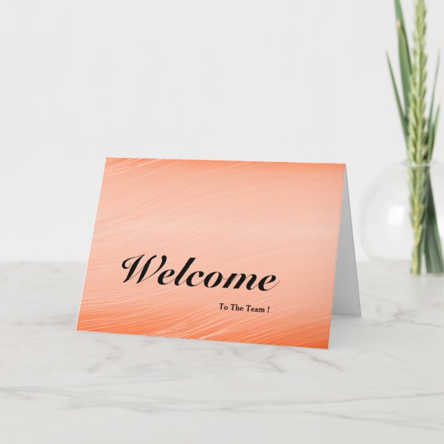 Cartão Bem-Vindo À Equipe (Frente)
