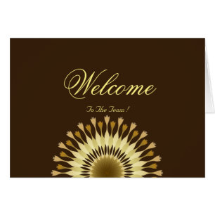 Cartão Bem-Vindo À Equipe Daisy Flower