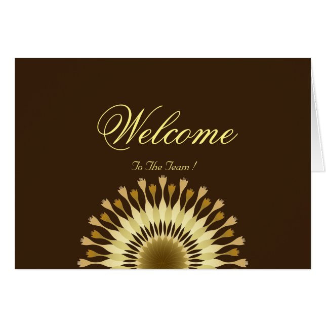 Cartão Bem-Vindo À Equipe Daisy Flower (Frente Horizontal)