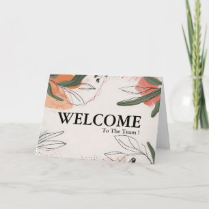 Cartão Bem-vindo à Equipe Personalizado Simples Elegante