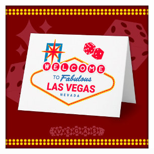 Cartão Bem-vindo à Fabulosa Viagem de Las Vegas Sinal de 