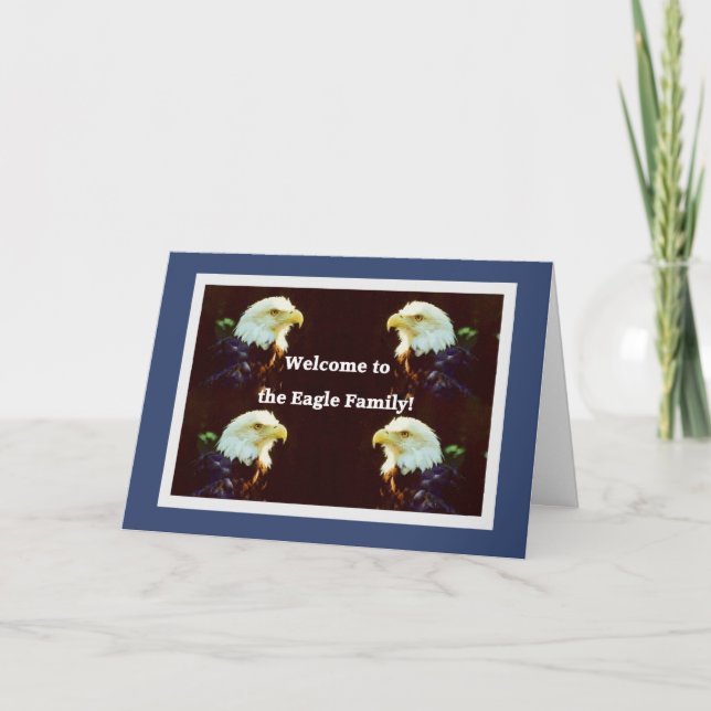 Cartão Bem-vindo à Família Águia (Frente)