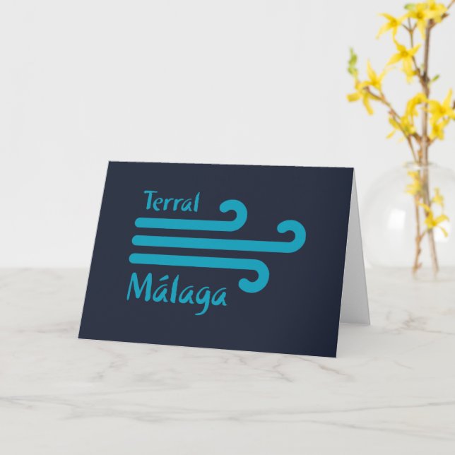 Cartão Bem-vindo a Málaga 4: Terral (Flor Amarela)